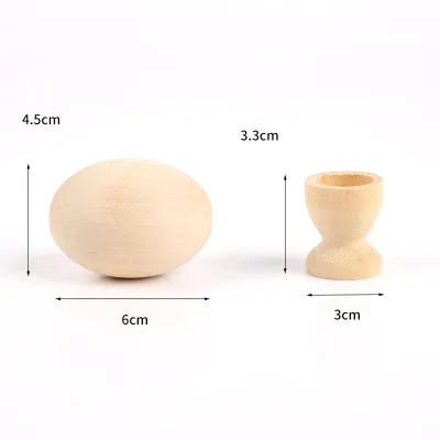 Unfinished Wood Eggs Smooth Craft Eggs for Easter and Display Ready to Paint and Decorate  Wooden Egg Toys Easter Decor Gifts
