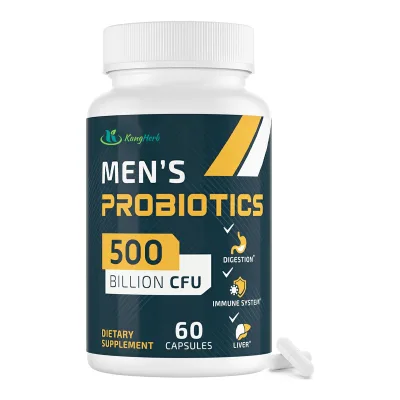 Men's Daily Probiotic Capsules 50 Billion CFU Sports Nutrition Gut Flora Support Best Probiotics for Men