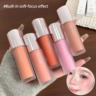 Bily Bear Light Color Blusher Highlight Silky Smooth Soft Hydration Watery Cheeks Brightening Liquid Blush