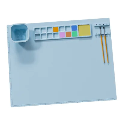 High Quality Custom Logo Silicone Drawing Mat Waterproof Art Mats Set for Kids 5-7 Years Hot Selling Gift
