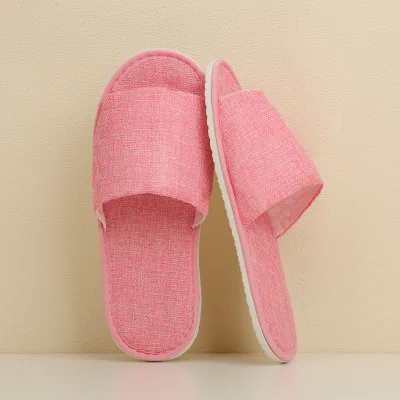 Wholesale Hotel Amenities slippers pink Bulk Slipper Open Toe Soft Slipper