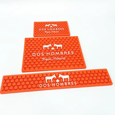 Multi- Size Customized PVC Bar Mat Anti-slip Rubber Beer Drinking Bar Mats Table Decorative Silicone Bar Mat