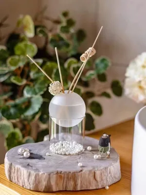 Custom Made Colored Hand-blown Glass Perfume Diffuser Ball With Clear Glass Tube Base