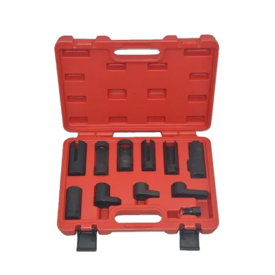 11pcs Vehicle Tools-Oxygen Sensor & Sending Unit Socket Set for Remove and Install Operations