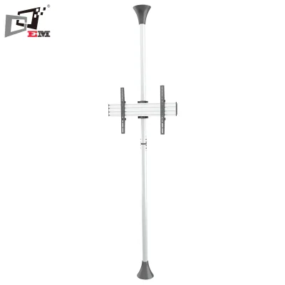Up and Down Movement Exhibition Stand Floor TV Brackets 50 Inch for Single Screen
