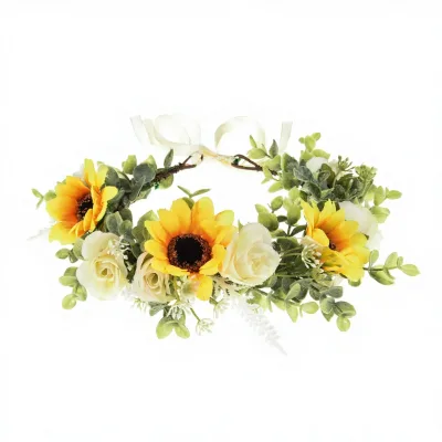 Daisy Crown Maternity Sunflower Wreath Birthday Photo Pops Wedding Festival Floral Summer Beach Seaside Vacation Photo Decor