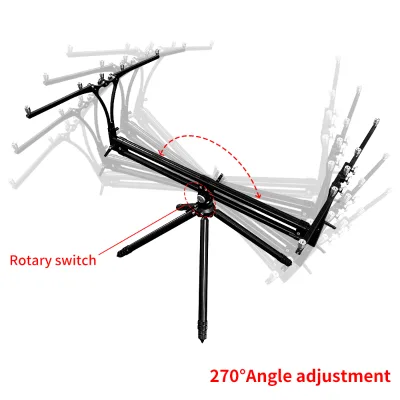 CNC Precision Machining Custom Fish Rod Holder Bracket, Rotatable and Detachable Fishing Rod Holder