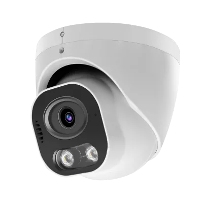 6MP PoE Mini Dome Security Camera 2.8mm Fixed Lens Full Color Night Vision IP67 Metal Housing Network Camera TVT HIK Compatible