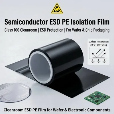 RoHS Compliant ESD Poly Film Roll High Stability Anti-static Plastic Wrapping Film