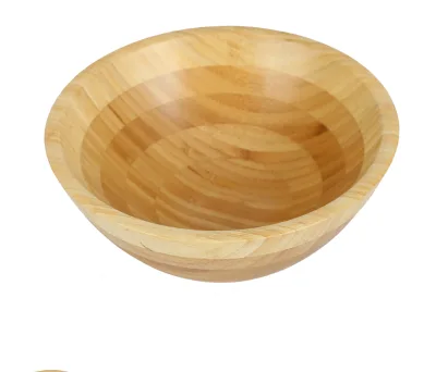 2026 NEW Bamboo Salad Bowl OEM customized logo Handmade Bamboo Fruit Bowl bamboo Salad Serving Bowl