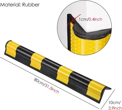 Distributor Price Heavy Duty Rubber Corner Wall Protector Column Corner Guard Parking Lot Safety Reflective Wall Protector