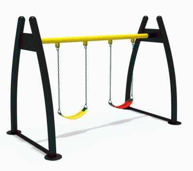 Playground Funny Kids Double Seats Children Swing Set Park Playground Swing