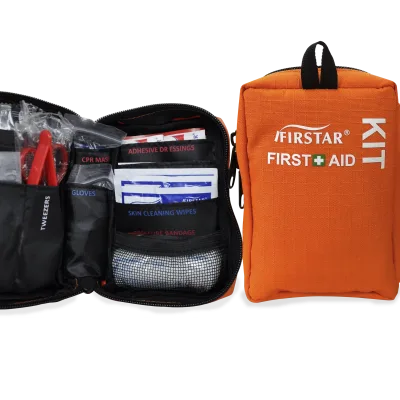 Compact Mini First Aid Bag, Portable Polyester Small Pouch with CPR Face Shield, Bandages for Outdoor Sports & Vehicle Emergency