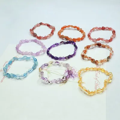 unisex crystal bracelet beaded bracelet design bohemian style bracelet amethyst crystal bracelet