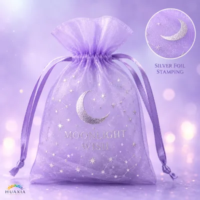 Custom Wedding Favor Organza Bags Bulk, Reusable Sheer Candy Gift Pouches, Foil Logo, Fast Sampling and On-Time Delivery