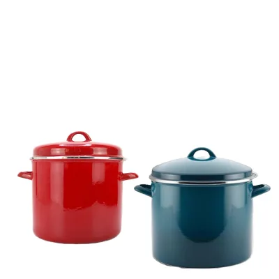 Enamel Giant Casserole Pot Kitchen Carbon Steel Big Capacity Cookware Cooking Pot Food Warmer Pot with Lid