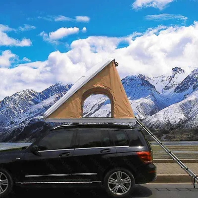 In Stock Auto Vehicle 4X4 Off-Road Camping Tent New Folding Roof High Top Roof Tent Canvas Four-Season Aluminum Ladder
