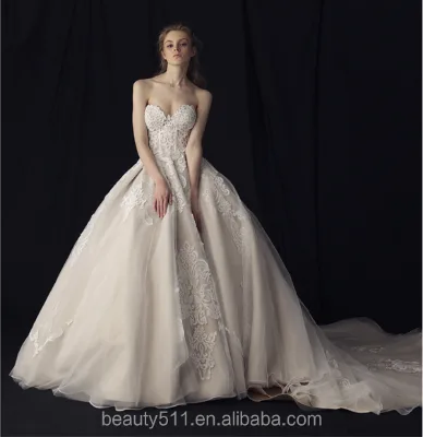 African Wedding Dresses Bridal Gowns Lace Wedding Gown Bridal Dresses Ball Gown Robe Marry Wedding Dresses TS307