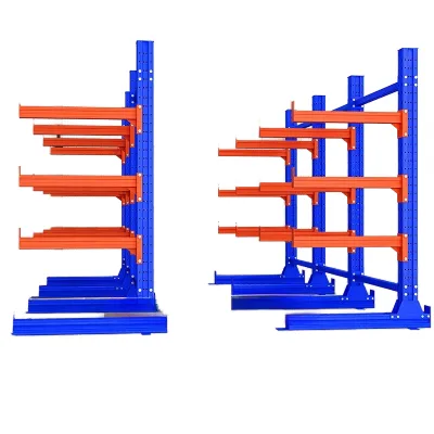 Heavy-Duty Double-Sided Steel Warehouse Racking Corrosion Protected Cantilever Storage Metal System