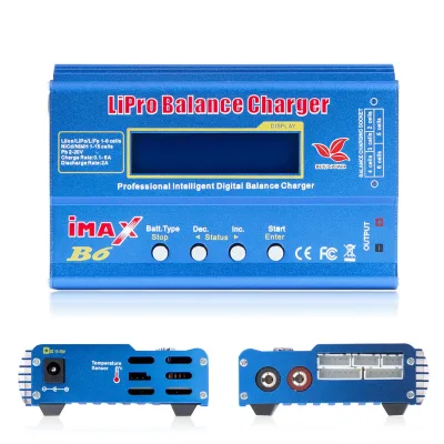 IMAX B6 80W Battery Charger Lipo NiMh Li-ion Ni-Cd Digital RC Balance Charger Discharger 15V 6A US EU Compliant Adapter