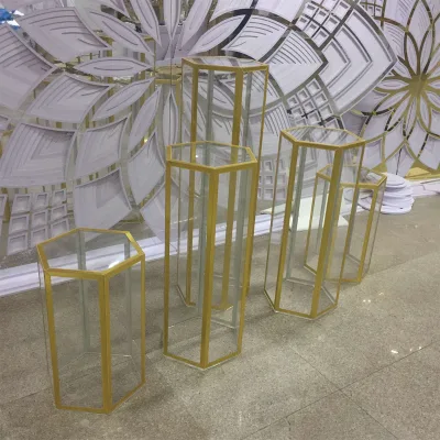 111 Metal Pedestals for Decorate Wholesale Wedding Event Gold