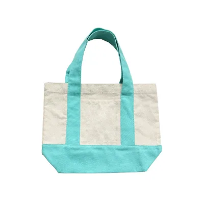 Small Custom Logo High-End Canvas Tote Bag with Embroidery Polyester Cotton Material Guangdong Origin