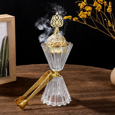 Crystal Flower Bouquet Scented Incense burner Arabic-style Incense burner Middle Eastern-themed Household Incense burner