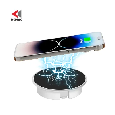 10W 15W coffee table wireless charger mobile phone charging travel Charger embedded desktop tabletop power socket phone charger