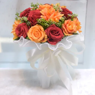 NEW Valentine Red Silk Roses Artificial Flower for Wedding and Christmas Decoration Supply