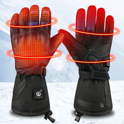 Wholesale Custom Printed Heated Motorcycle Gloves Palm Guard Leather Hand Gloves for Bike Motorcycle