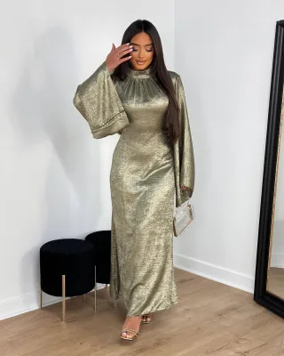 2024 Hot Abaya Fashion Sewing Muslim Elegant Dress