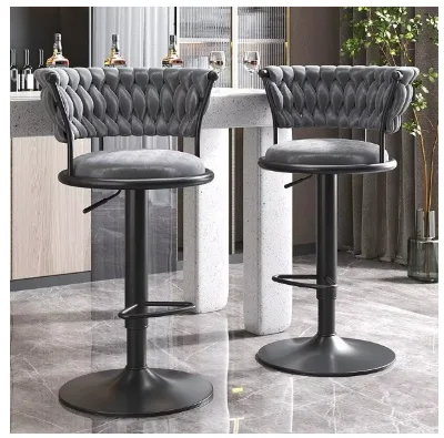 Premium New Design Bar Stool Light Luxury Adjustable Rotating Bar Chair Minimalist Counter Stool High-Seat Stool for Home Use