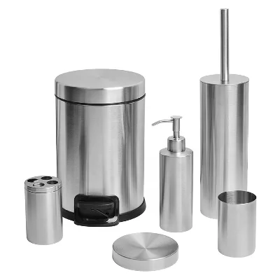 Classic Style Bathroom Accessories Set 6pcs Stainless Steel Bathroom Accessories Set