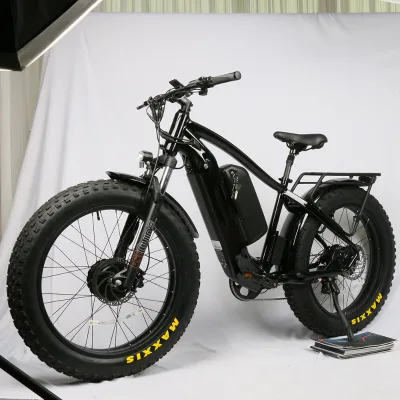 Dual Motor High Quality 26 Inch 7 Speed E Dirt Bike Electric Mountain Bike Aluminum Alloy 48V Fat Tire Bicycle for Men