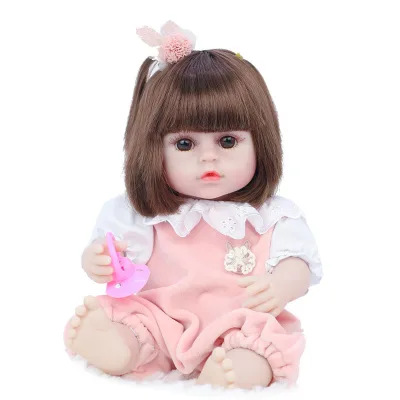 Full Silicone Lifelike Simulation Baby Reborn Dolls for Girls Play House Toys With Pacifier Children Gifts 38cm Reborn Baby Toys