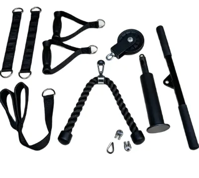 Home Fitness Weightlifting Lat Pulley System Steel Pull-Down Cable Accessories Unisex Exercise Program Triceps Biceps China