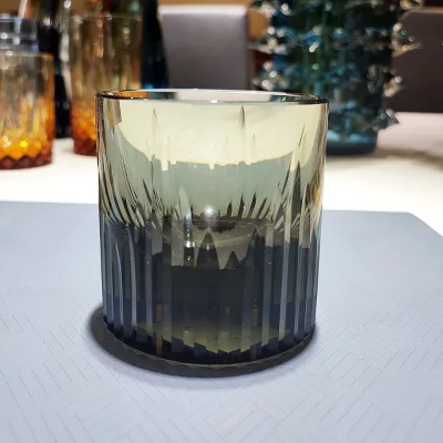 Lead Free Modern Drinking Whiskey Crystal Drinking Glassware Embossed Whisky Glass Cup for Home Bar