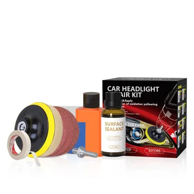 Automotive Headlight Cleaner and Restorer Kit Headlamp Light Lens Cleaning Kit Restore for Cars