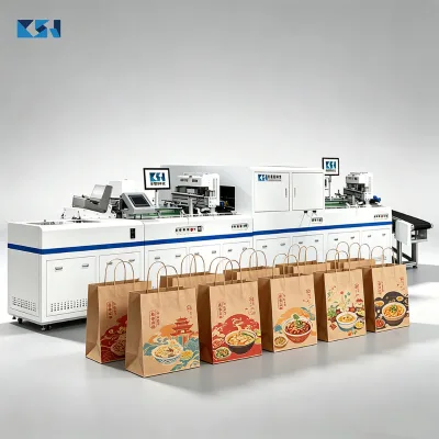 CSJ-297ZD One Pass Digital Printer Auto Flip Dual Side Print for Custom Luxury Shopping Paper Bags