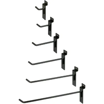 Retail Store Metal Slatwall Plate Waterfall Display Hook Slatwall Hanger Hook