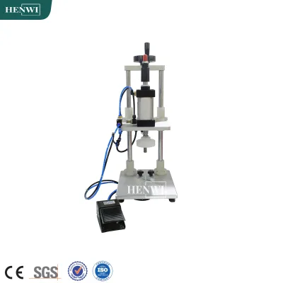 Henwi Perfume Outer Lid Pressing Machine Pneumatic Perfume Cover Red Wine Bottle Lid Pressing Capping Machine Presser Capper