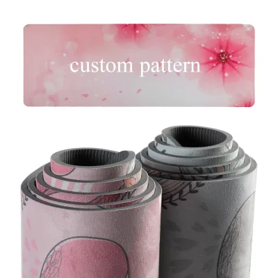 High Quality Custom Pattern Size Private Label Outdoor Non Slip Microfibre Soft Comfortable Low Carbon 80cm Suede TPE 6mm Eco