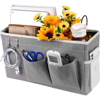 Manufacturer Fabric Bedside Storage Caddy Organizer Foldable Hanging Storage Bag for Clothing for Wardrobe