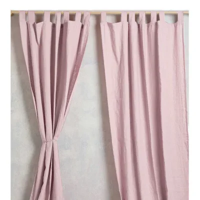 Natural Fabric Fiber Blackout 100% Linen Curtain for Window