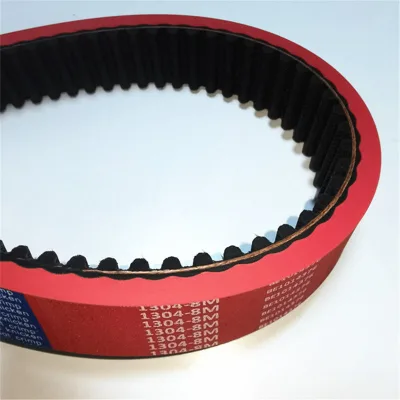 30HTD M-1304-8T Red Rubber Coated Toothed Timing Belt Transmission Belts Product Category for Please Select