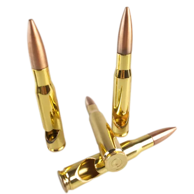 Custom 50 Caliber Bullet Design Beer Bottle Opener Elegant Gold Black Metal Style Nice Laser Engraved UV Prints Durable Alloy