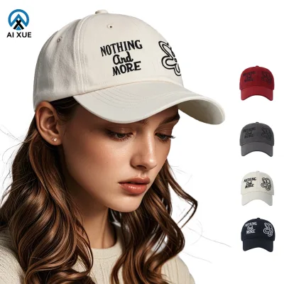 Factory New Sporty Embroidered Trucker Baseball Cap with Small Flowers & Leaf Pattern Daily Use Sports Fabric Material