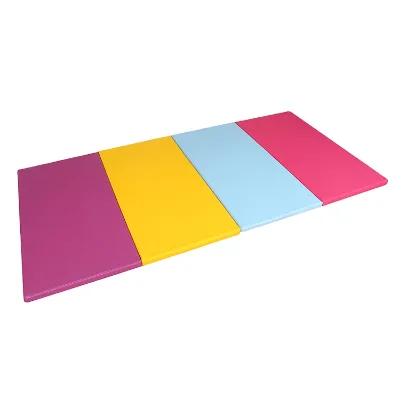 Custom  Exercise Workout Mat  Gymnastics Mat with Carrying Handles Folding High-Density Anti-Tear Portable Fitness