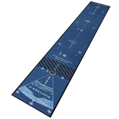 Wholesale Custom Design Golf Durable Green Putting Mat Indoor Use Golf Practice Printed Mats