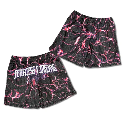 Custom Heat-Transfer Printed Mesh Logo Eco-Friendly Mid Waist Sportswear Pockets Breathable Quick Dry Basketball Shorts